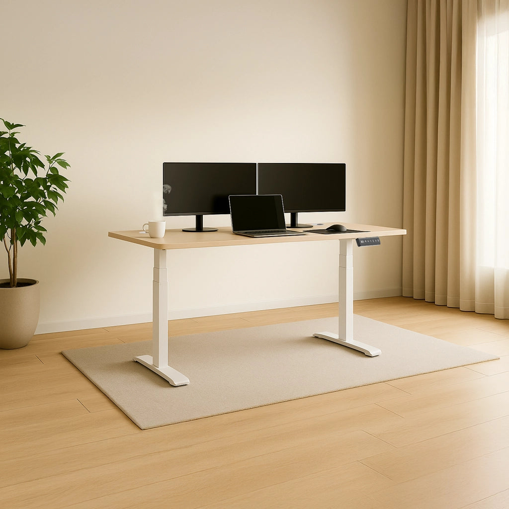 SmartLift Pro - Latte - 3 Stage Adjustable Electric Standing Desk