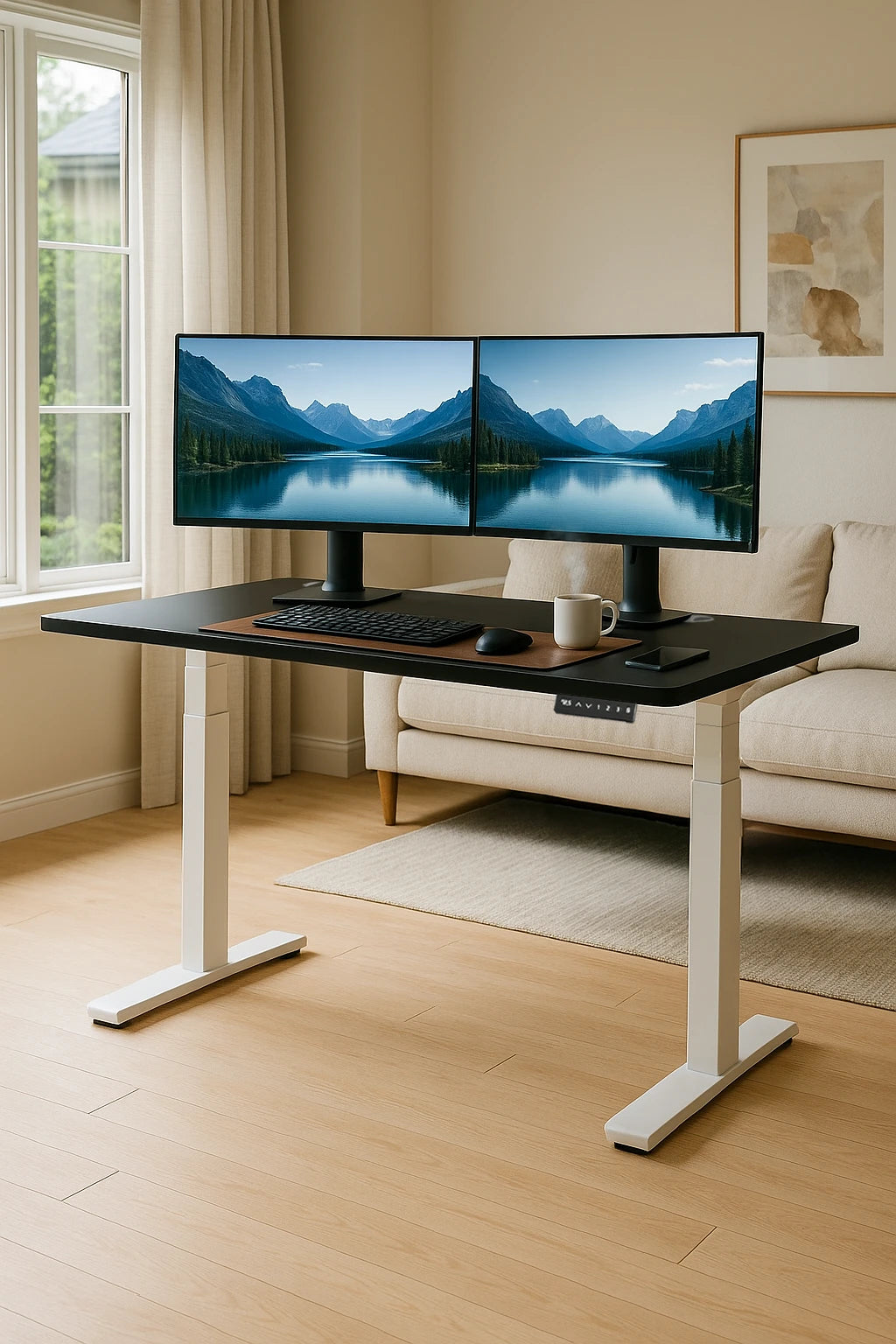 SmartLift Pro - Black - 3 Stage Adjustable Electric Standing Desk