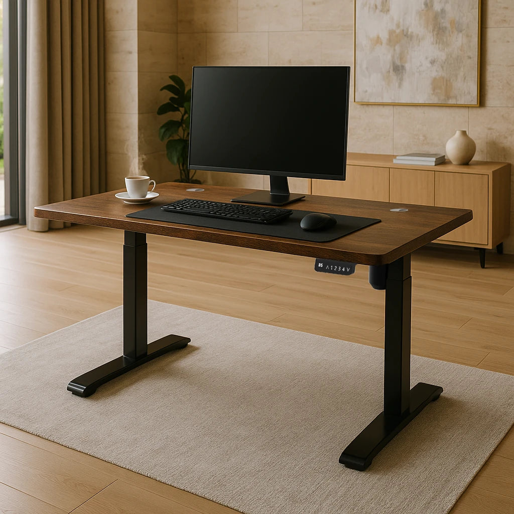 SmartLift Core - Walnut - 2 Stage Adjustable Electric Standing Desk