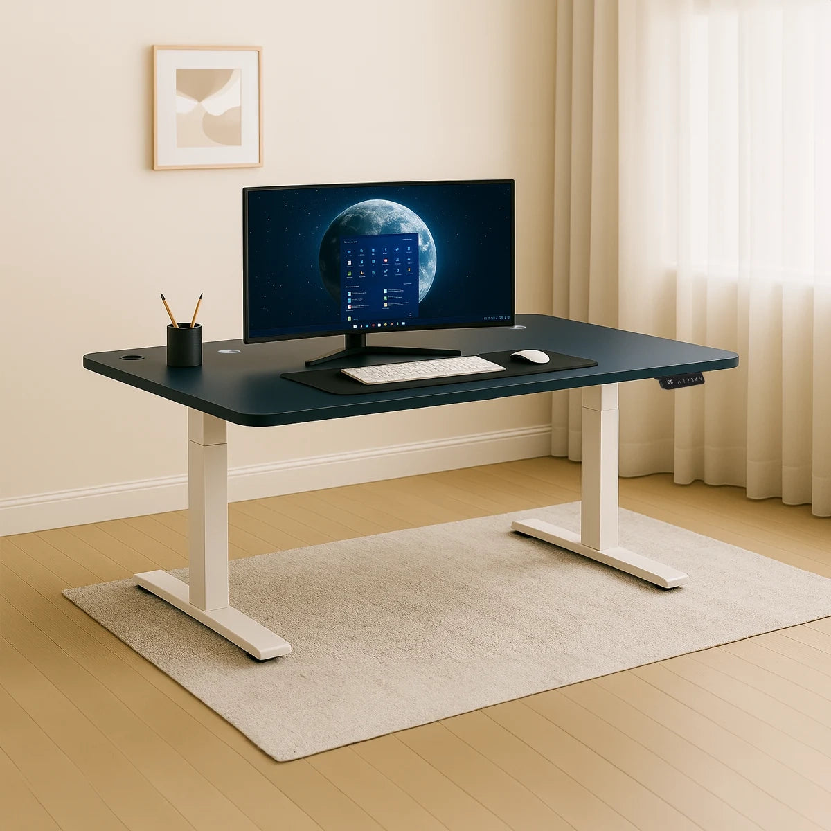 SmartLift Core - Pacific Blue - 2 Stage Adjustable Electric Standing Desk