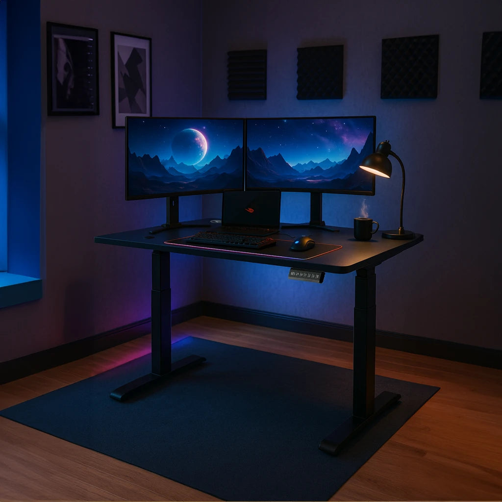 SmartLift Pro - Pacific Blue- 3 Stage Adjustable Electric Standing Desk