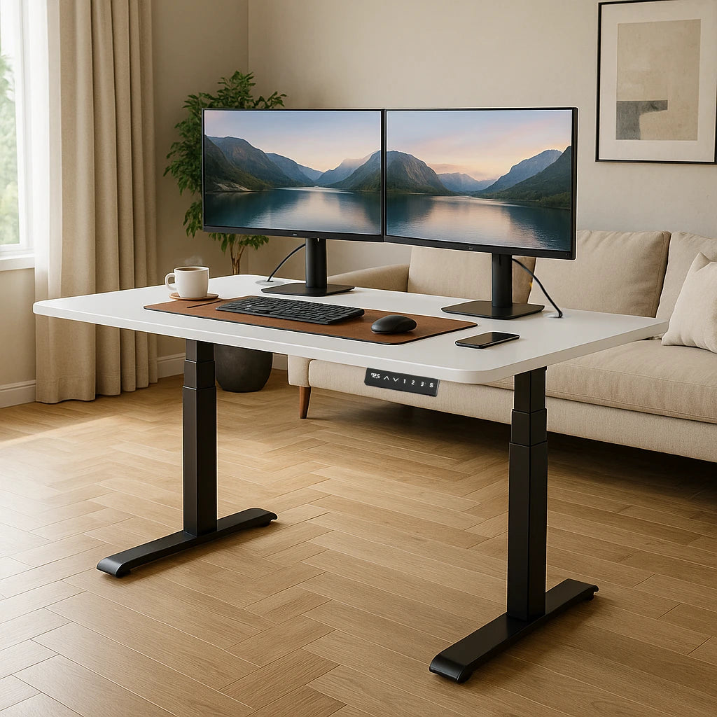 SmartLift Pro - White - 3 Stage Adjustable Electric Standing Desk