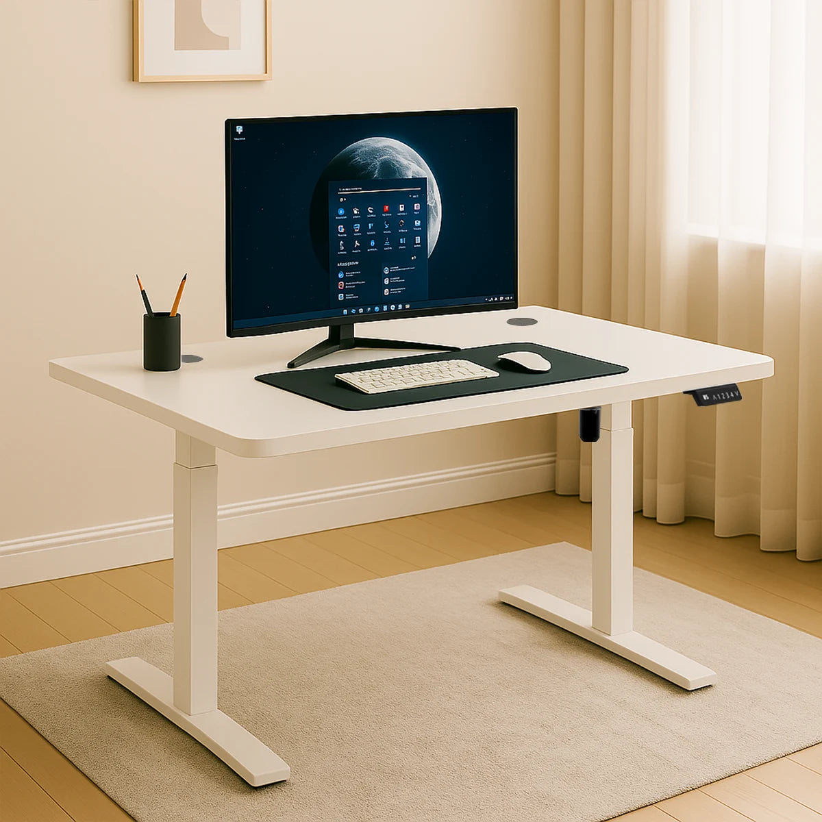 SmartLift Core - White - 2 Stage Adjustable Electric Standing Desk